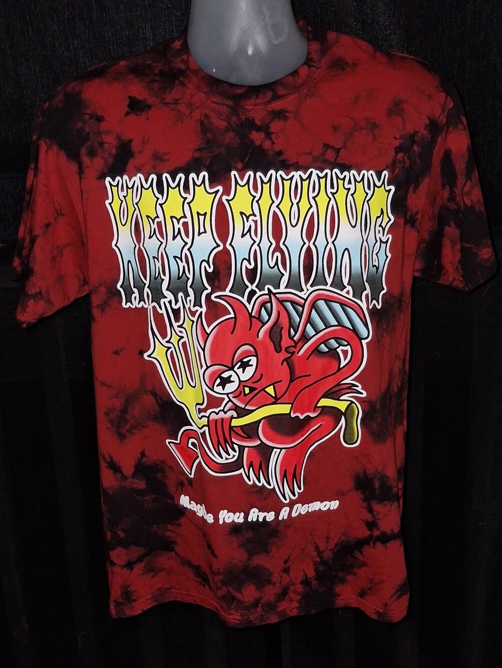 KEEP FLYING MAYBE YOU ARE A DEMOND Tie Dye T Shirt Size Med